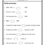 CBSE Class 3 Mathematics Practice Worksheets 22 Mental Maths