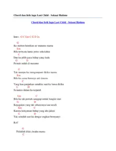 Chord Dan Lirik Lagu Last Child Sekuat Hatimu