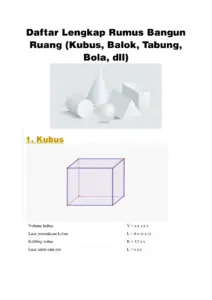 Daftar Lengkap Rumus Bangun Ruang