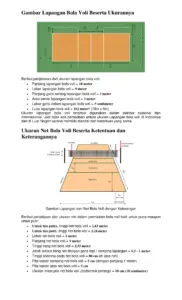 Gambar Lapangan Bola Voli Beserta Ukurannya thumbnail