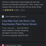 Kuis Hari Bumi Penelusuran Google