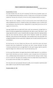 Pidato Kebersihan Lingkungan Sekolah