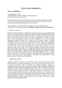 Pidato Tema Kebersihan
