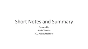 Short Note Writing