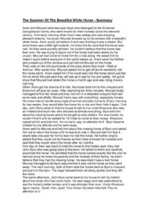 Summary The Summer Of The Beautiful White Horse thumbnail