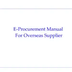 E Procurement Manual For Overseas Supplier