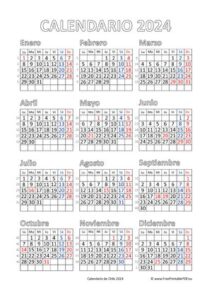 Calendario Chile 2024 PDF Gratis thumbnail