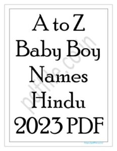 Hindu Baby Boy Names 2023 PDF thumbnail