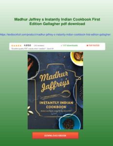 Madhur Jaffrey S Instantly Indian Cookbook First Edition Gallagher Download thumbnail