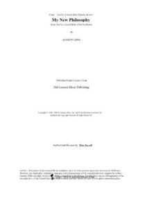 My New Philosophy Sheet Music thumbnail