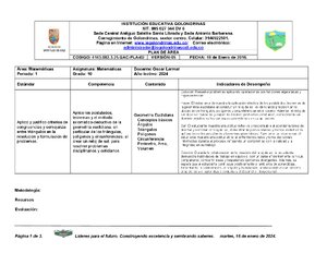 Plan De ÁRea MatemáTicas 10 2024 thumbnail