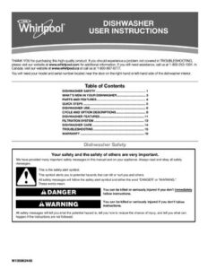 Whirlpool Quiet Partner II User Manual In PDF thumbnail