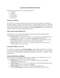 Major Time Periods In History The Stone Age (2.5 Million B.C. To 3000 B.C.) Documents The Human Migration From thumbnail